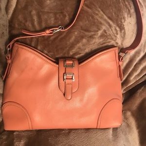 Croft and barrow handbag peach blush and silver